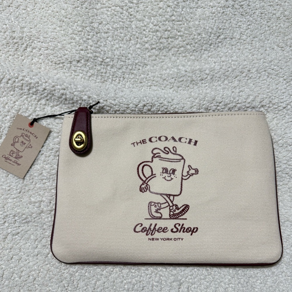 COACH Cafe Pouch NWT Exclusive Merch From Austin Cafe